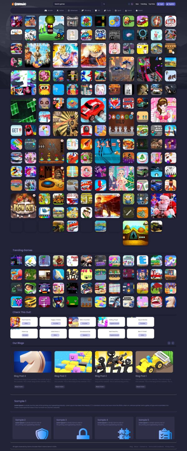 Gamio: Online Gaming Website Script (AdSense Ready) - Image 2