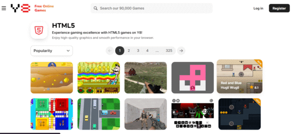 Y8 HTML Gaming Script (Ready-to-Use Online Game Portal)