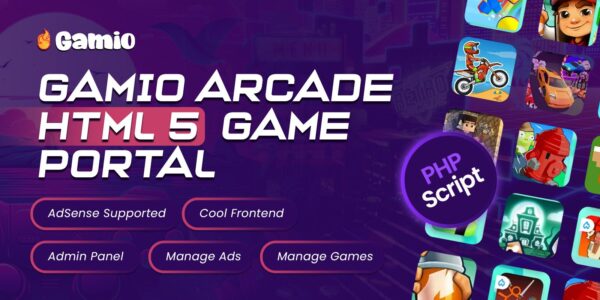Gamio: Online Gaming Website Script (AdSense Ready)
