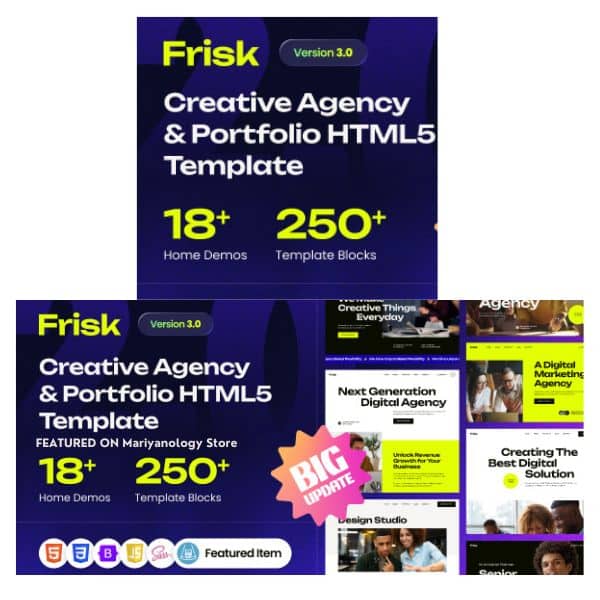 Frisk – Creative Agency & Portfolio HTML Template
