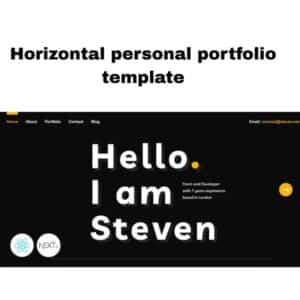 Salimov – Horizontal Personal React NextJS Portfolio